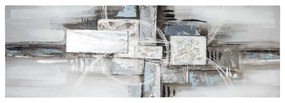 Картина atmosphera Kylia, Ръчно рисувано платно 150x150 см, Сребърна, Асорти дизайни