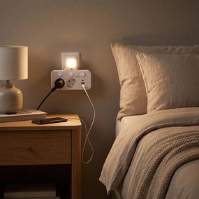 Разклонител 2 Контакта + 2x USB-A + USB-C JNH017 White