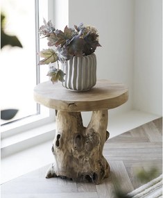 Кръгла странична масичка от масивно тиково дърво ø 40 cm Palena – House Nordic