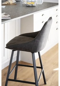 Сиви бар столове в комплект от 2 бр. (височина на седалката 65 cm) Alison – Rowico