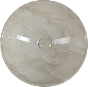 Бежова керамична кръгла мивка ø 42 cm Dalma – Sapho