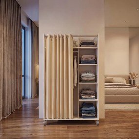 Бели и бежови гардероби 100x160 cm Kit - Tvilum
