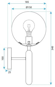Аплик G098-1W GOLD
