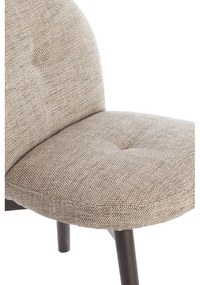 Бежови тапицирани трапезни столове в комплект 2 бр. Sinosa – Light &amp; Living