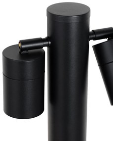 Стояща външна лампа черна 80 см IP44 Регулируема 2-светлина - Duo