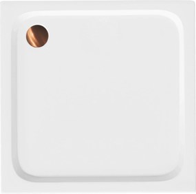 Корито за душ кабина-акрилно Rea Belmond White 90x90 Brush Copper