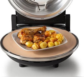 Електрическа фурна за пица Ariete "Пица за 4 минути" 0917/00, 1200W, 32 см, До 400C, 5 нива, Каменна плоча, Незалепващо покритие, Черен