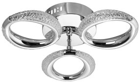 LED Плафониера 3xLED/14W/230V 3000-5000K Ø 35 см лъскав хром