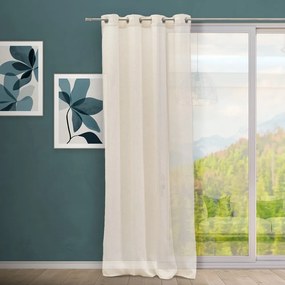 Бежова завеса със смес от лен 140x260 cm Fifties – Casa Selección