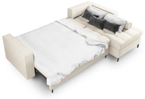 Светлобежов ъглов разтегателен диван , десен ъгъл Santo - Milo Casa