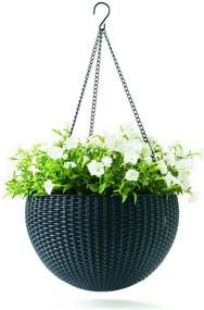 Пластмасова висяща и стенна саксия за цветя ø 35 cm Hangingsphere – Keter