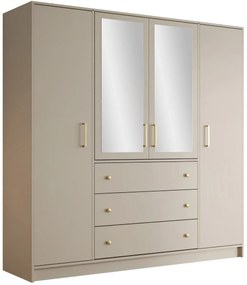 Гардероб Retro D4 Lux четирикрилен-Кашмир