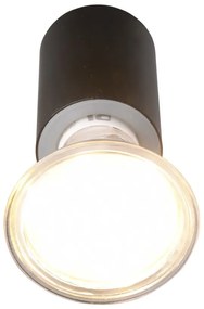 Матовочерна стенна лампа (дължина 10 см) Lorenzo - Trio