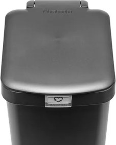 Кош за боклук с педал Brabantia StepUp 1008479, 16 л, Екологични материали, Голям отвор, Тъмносив