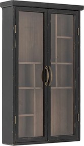 Черна висяща витрина от масивна ела 50x80x14 cm Hazem – Bloomingville