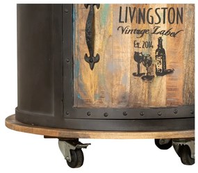 Черен метален шкаф за вино за 9 броя бутилки, 60x85 cm Luni – Interia Home &amp; Living