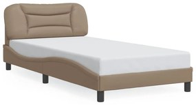 3207985 vidaXL Рамка за легло без матрак Hvar, капучино, 100x200 см, изкуствена кожа