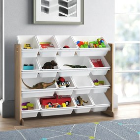 GINGER HOME Органайзер/етажерка 4 нива WOOD/WHITE