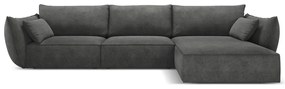 Сив ъглов диван (десен ъгъл) Vanda - Mazzini Sofas