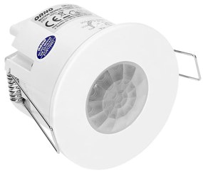 ORNO Датчик за движение PIR, за вграждане в таван, 360°, обхват D6m @ h2.5m, IP65, цвят Бял  - OR-CR-267