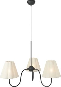 Бежово метално висящо осветително тяло с текстилен абажур Veya – Markslöjd