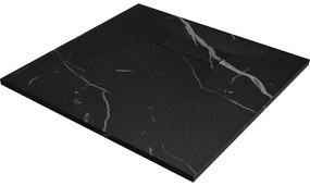 Mexen Hugo квадратен душ-корито SMC 80 x 80 см, черен камък - 42758080