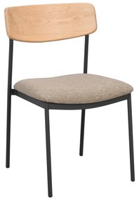 Трапезни столове в бежов и естествен цвят в комплект от 2 бр. Maymont – Rowico