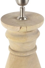 Ръстична настолна лампа без абажур естествено дърво - Catnip