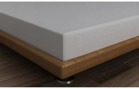 Тъмносив чаршаф от памучен сатен 140x200 cm - Mijolnir