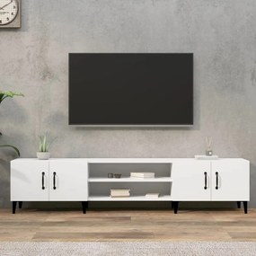 816264 vidaXL ТВ шкаф, бял, 180x31,5x40 см, инженерно дърво