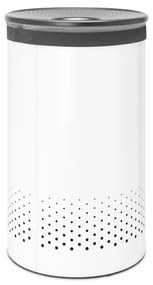 Кош за пране Brabantia 1004179, 60 л, Пластмасов капак, Пълнене без отваряне, Вентилационни отвори, Бял