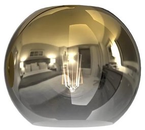 Резервно стъкло за полилей MONTE E27 Ø15 см златисто/димно