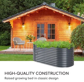 Blumfeldt High Grow, повдигната леха, 200 x 80 x 100 см, гофрирана ламарина, лесен монтаж