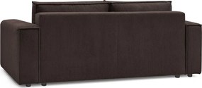 Кафяво-сив сгъваем диван от рипсено кадифе 245 cm Nihad – Bobochic Paris