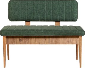 Двуместен диван - Alden TopMebel меламиново канапе - зелен плат 110x40x85cm