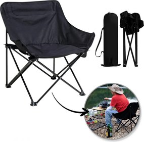 Сгъваем туристически стол с практичен калъф за носене Кремообразно