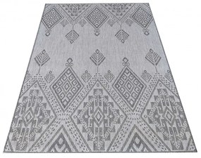 Дизайнерски сив килим със сложна шарка Ширина: 160 см | Дължина: 230 см