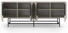 Кремав нисък скрин 200x77,5 cm Eldia – Marckeric