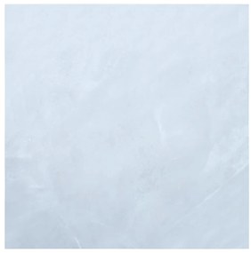 146236 vidaXL Самозалепващи подови дъски, 5,11 м², PVC, бял мрамор