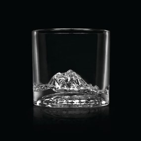 Комплект чаши за уиски LIITON 1009930 Mount Rainier, 260 мл, 2 бр, Удебелени стени, 3D дъно с форма на Връх Рейниър, Прозрачен