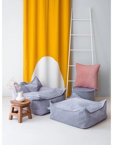 Син детски пуф от рипсено кадифе Square – Wigiwama