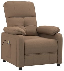 289676 vidaXL Масажен стол, кафяв, текстил