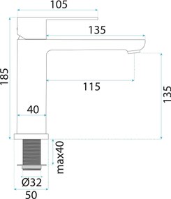 Смесител за баня Rea Logan Brush Copper