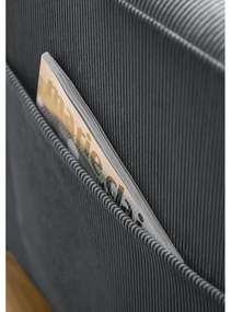 Тъмносиво кресло от рипсено кадифе Lofty Lilly – Miuform