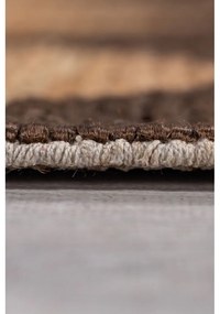 Кафява/в естествен цвят ръчно изработена пътека със смес от юта 60x230 cm Effie Diamond – Flair Rugs