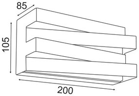 стенна лампа LED Milano-Mauro
