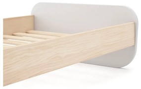 Бяло детско легло 90x190 cm от декор от бор с включена подматрачна рамка Esteban – Marckeric