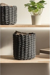 Текстилна кошница ø 25x25 cm Peach Skin Round M – Bigso