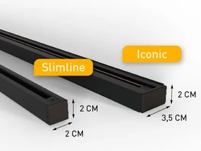 Модерна релсова система за осветление с 10 прожектора тъмен бронз 1-фазов - Slimline Uzzy