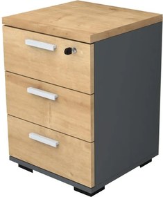 Офисен шкаф Venturo от меламин в антрацит - дъб 39x40x57см.